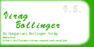 virag bollinger business card